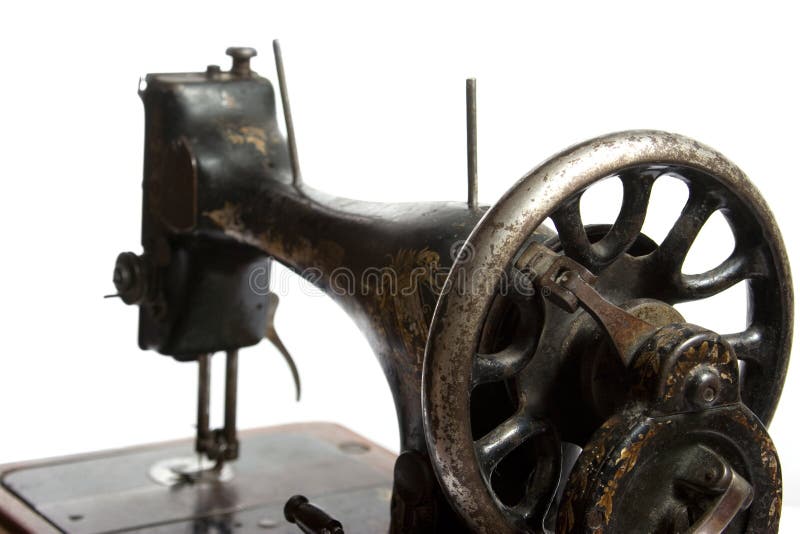 Retro sewing machine stock image