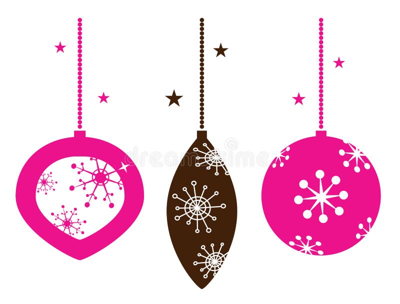 Retro sier de balleninzameling van Kerstmis royalty-vrije illustratie Retro sier de balleninzameling van Kerstmis royalty-vrije illustratie