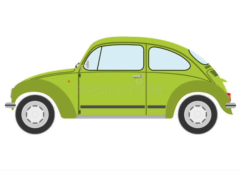 Retro siluetta verde dell'automobile. illustrazione vettoriale Retro siluetta verde dell'automobile. illustrazione vettoriale