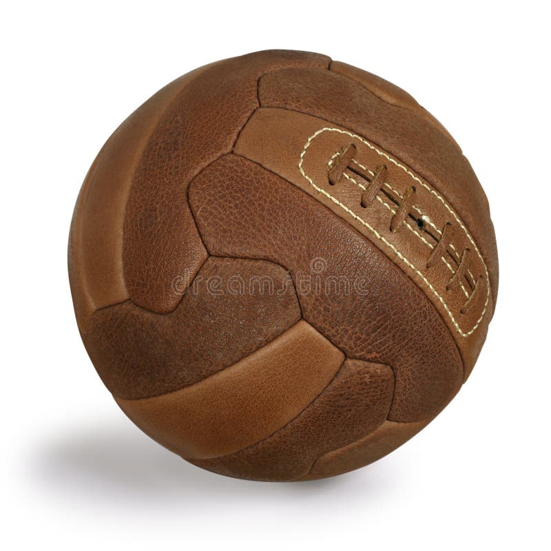 Retro soccer ball stock photo. Image of round, game, isolated 3877216