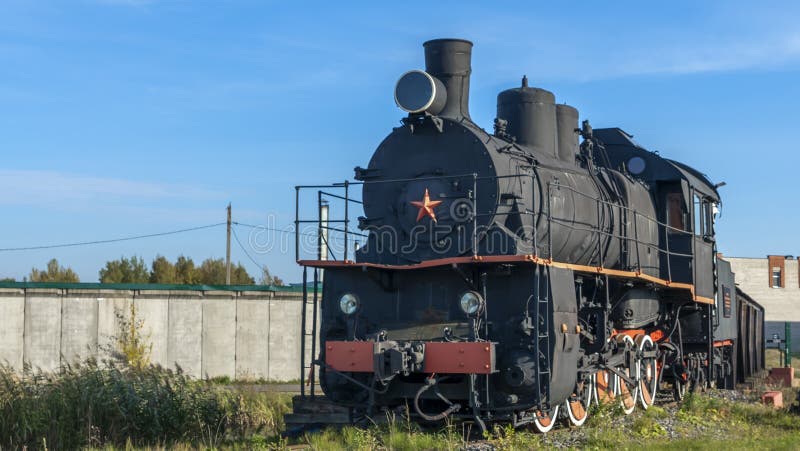 Black Retro Steam Train Railway Museum Stock Photo 2323363467