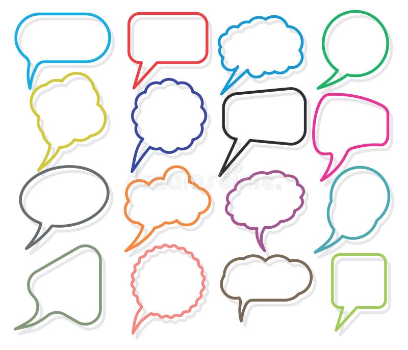 Retro speak bubbles royalty free illustration