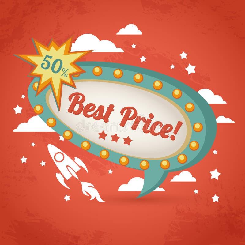 Retro speech bubble vector illustration