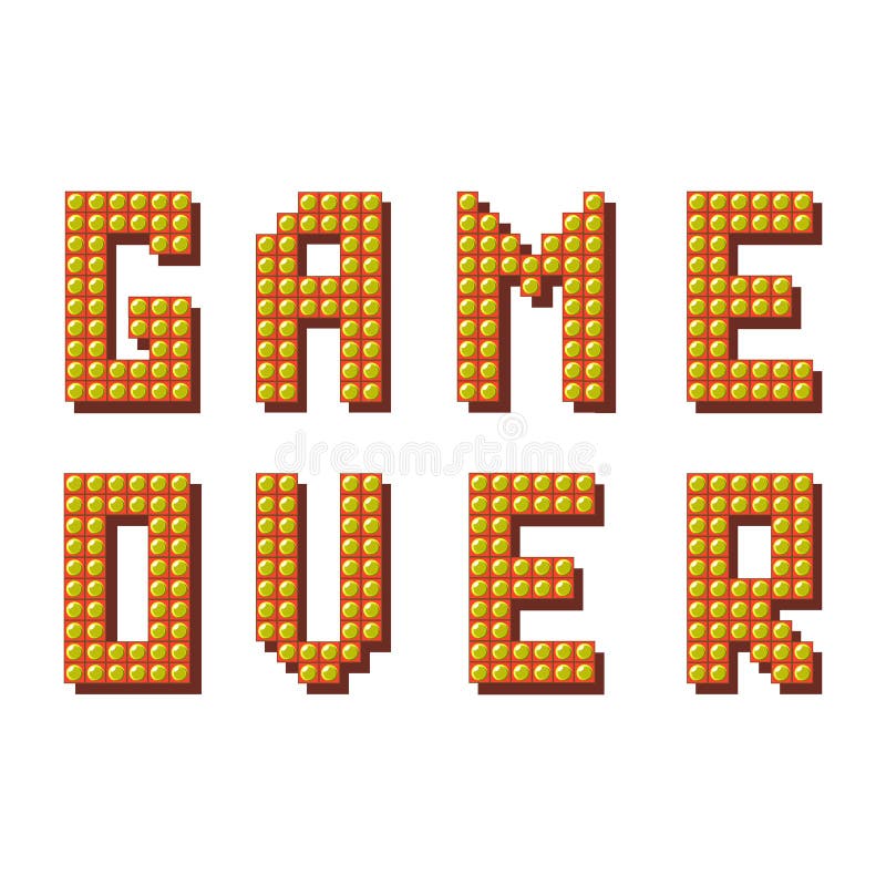 Retro Spel over Teken op Witte Achtergrond Gokkenconcept Het videospelletjescherm stock illustratie Retro Spel over Teken op Witte Achtergrond Gokkenconcept Het videospelletjescherm stock illustratie