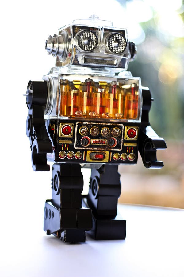 Retro- Spielzeug-Roboter stockfotografie Retro- Spielzeug-Roboter stockfotografie