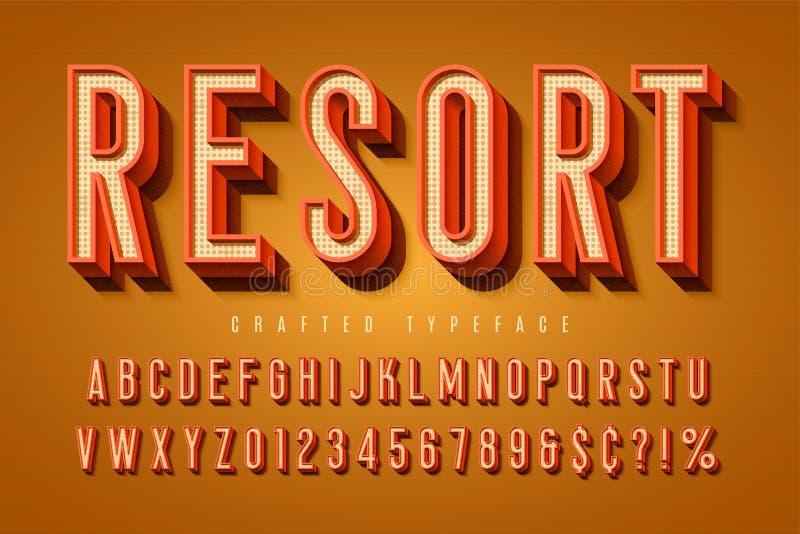 Retro stilsort för bra vibes stilsort för skärm 3d, plakattypografi royaltyfri illustrationer Retro stilsort för bra vibes stilsort för skärm 3d, plakattypografi royaltyfri illustrationer