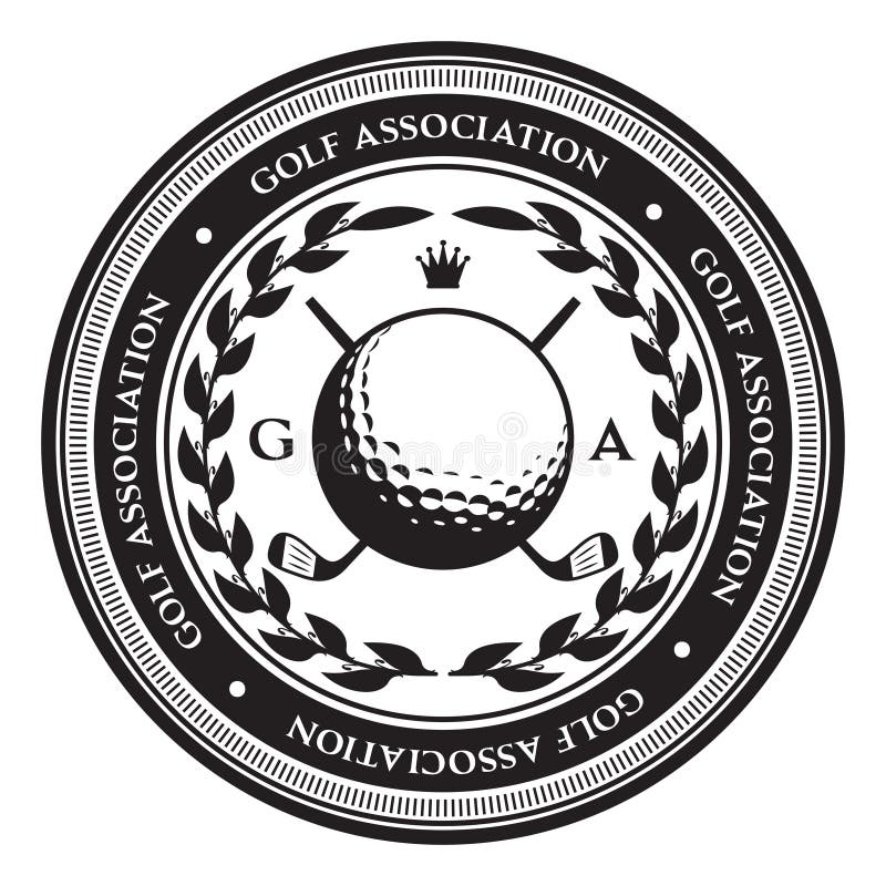 Retro stilsportemblem med golfboll också vektor för coreldrawillustration vektor illustrationer Retro stilsportemblem med golfboll också vektor för coreldrawillustration vektor illustrationer