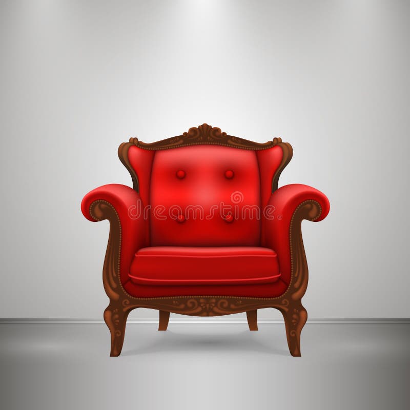 Retro stoelrood royalty-vrije illustratie Retro stoelrood royalty-vrije illustratie