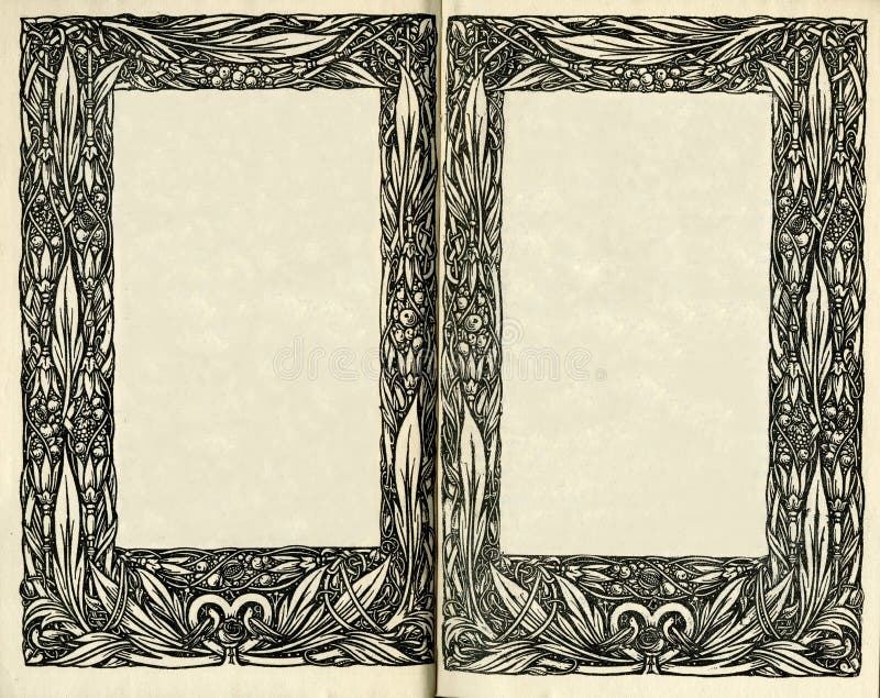 Retro style. frame floral ornament on the pages of old books. royalty free stock image Retro style. frame floral ornament on the pages of old books. royalty free stock image
