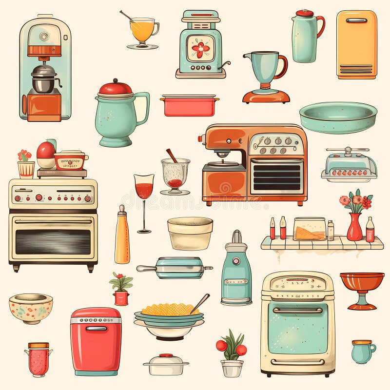 Cartoon Kitchen Food Stickers Stock Illustrations 1,330 Cartoon