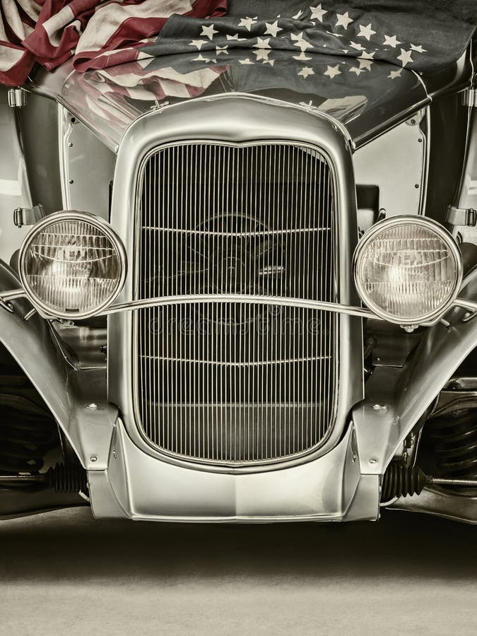 Retro styled image of a usa classic car stock photo Retro styled image of a usa classic car stock photo