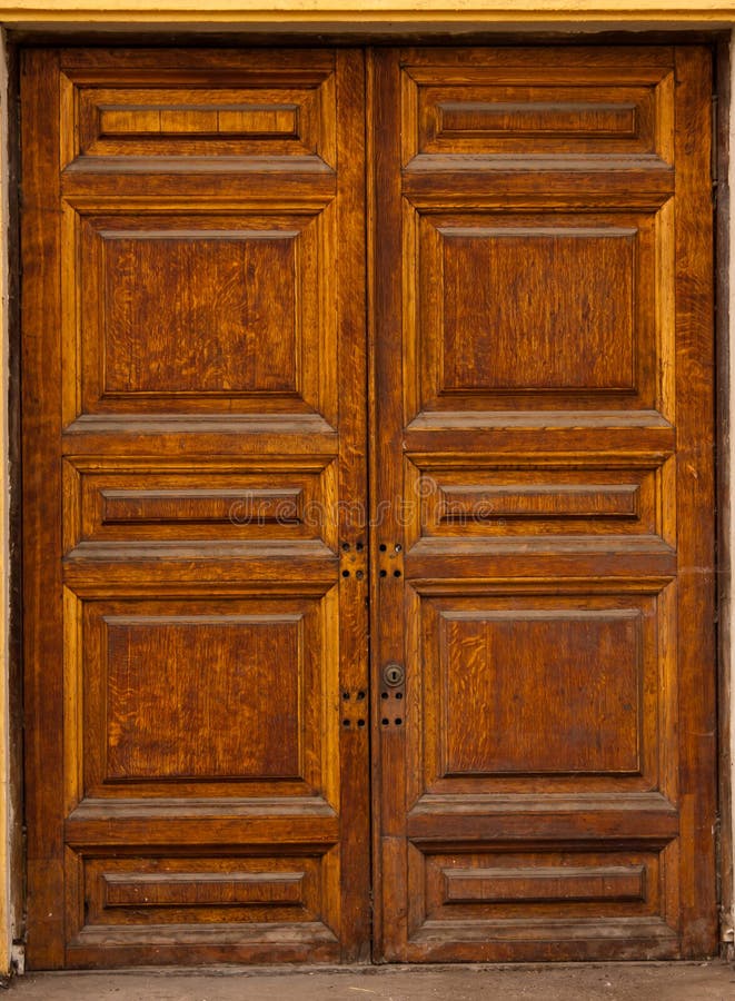 Retro-styled wooden door