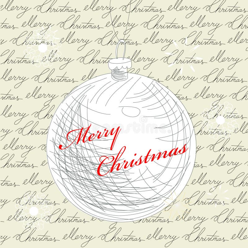 Retro stylized christmas card stock illustration