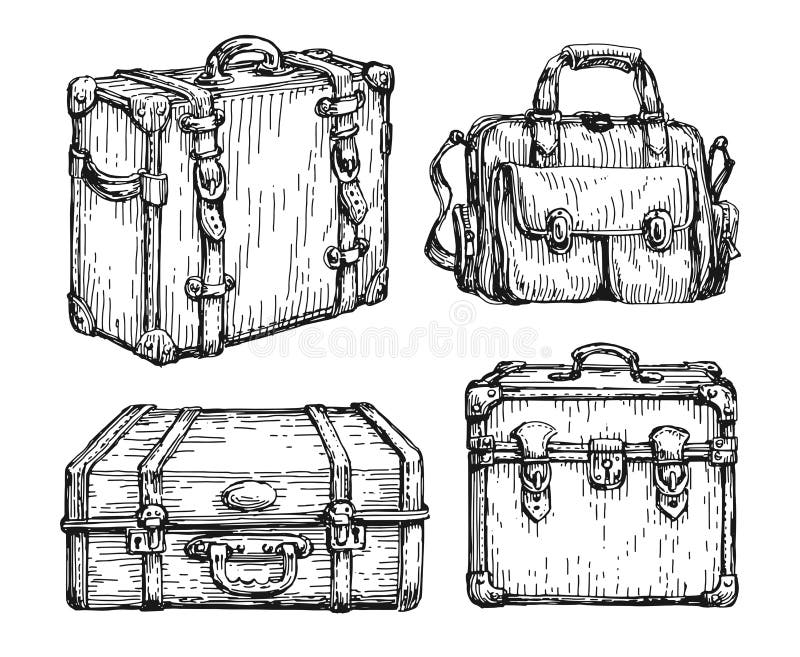 Vector illustration of an open suitcase  Suitcase Illustration Vector  illustration