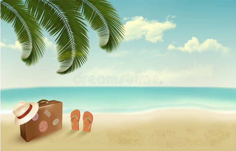 Retro summer vacation background. vector illustration Retro summer vacation background. vector illustration