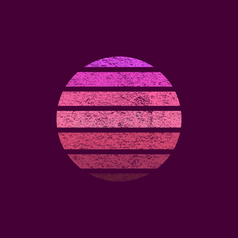 Retro Sunset Circle Stock Illustrations – 2,014 Retro Sunset Circle ...