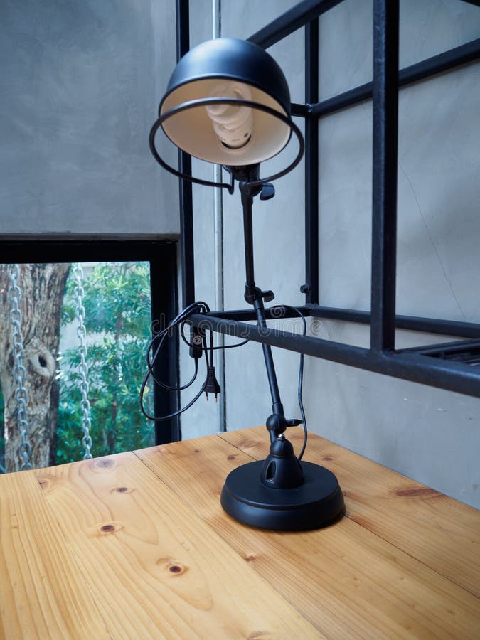 Retro table lamp stock photo. Image of antique, contemporary 73197756