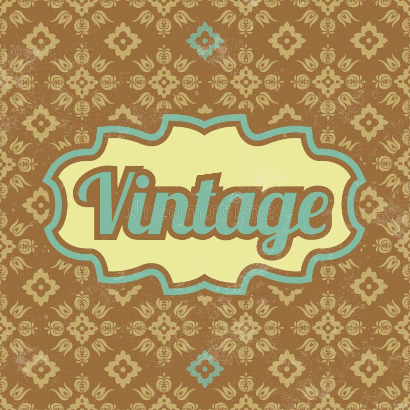 Retro Template Design Vintage Background Stock Vector Illustration
