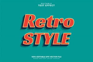 Retro Style Text Effect Editable Text Effect Stock Vector Retro Style Text Effect Editable Text Effect Stock Vector