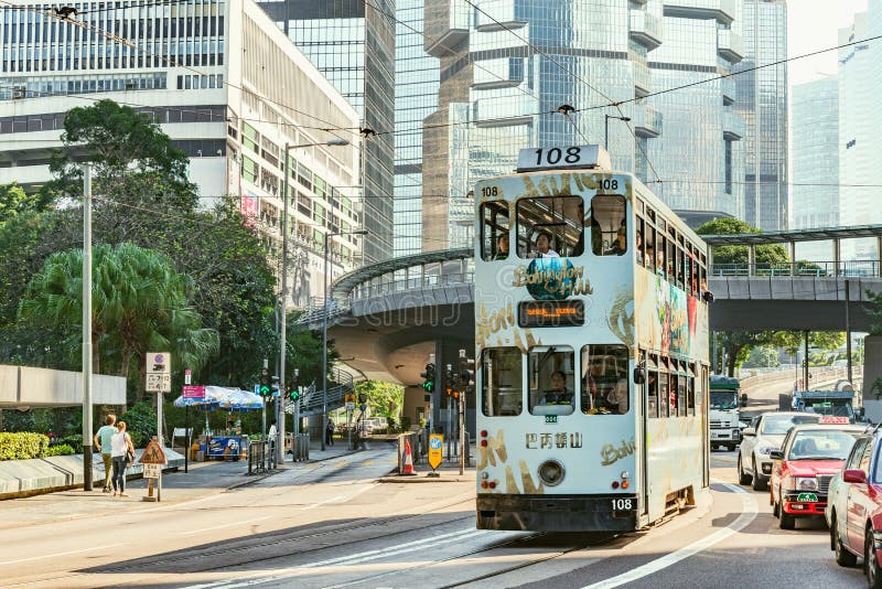 Retro Tramways, Buses and People on the City Streets Editorial Stock ...