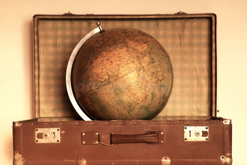 Retro Travel Concept With Globe