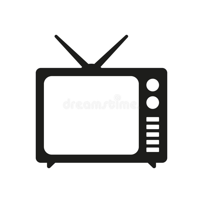 Retro TV icon stock vector. Illustration of television - 121710505