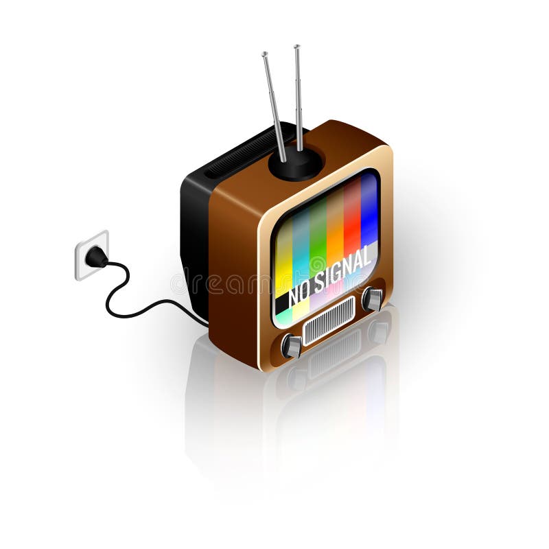 Retro TV ikona zawierać w nasadce z ilustracji Retro TV ikona zawierać w nasadce z ilustracji