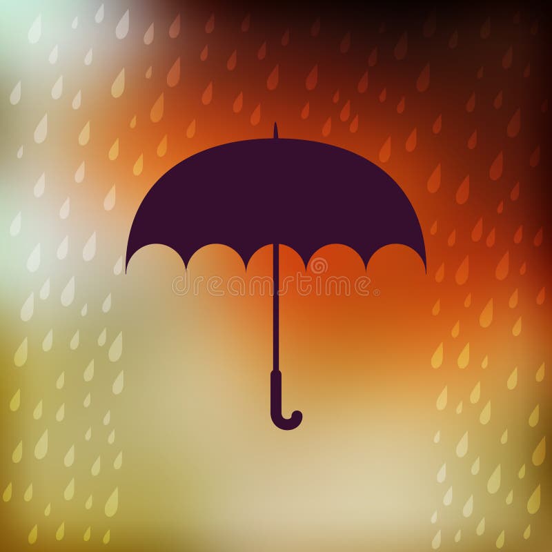 Retro Umbrella. Illustration Stock Vector - Illustration of umbrella ...