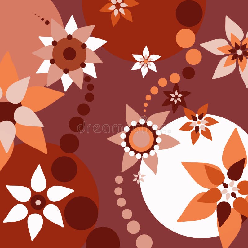retro underhållande blom- illustration stock illustrationer retro underhållande blom- illustration stock illustrationer