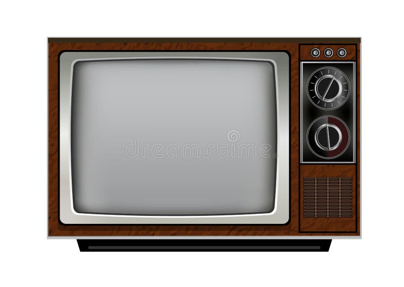 Retro vecchia televisione d'annata su fondo bianco royalty illustrazione gratis Retro vecchia televisione d'annata su fondo bianco royalty illustrazione gratis