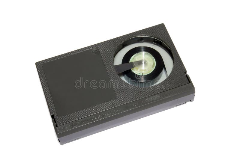 Retro Video beta tape cassette frontside isolated on white background. Retro Video beta tape cassette frontside isolated on white background