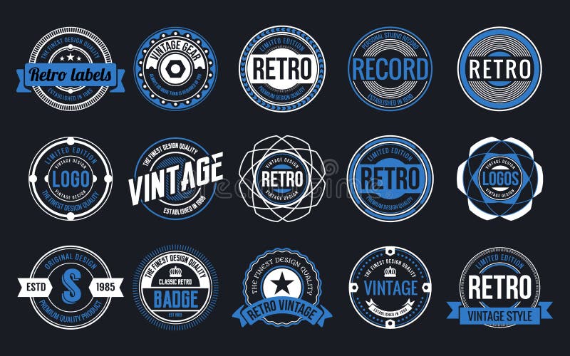 Set of Retro Vintage Graphic Design Elements Stock Vector ...