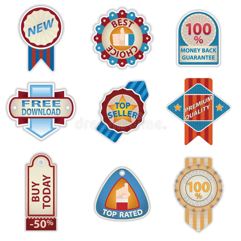 Retro Vintage Badges set