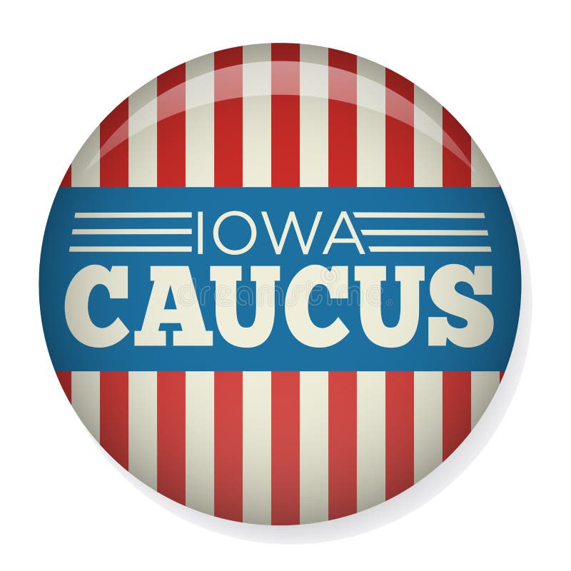 Retro or Vintage Style Iowa Caucus Campaign Election Pin Button or Badge