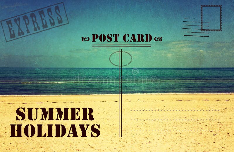 Retro vintage Summer Holidays Vacation postcard