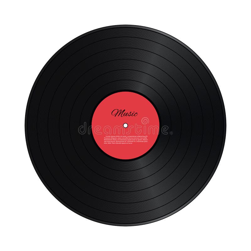 Retro vinylschijf. Vectorillustratie royalty-vrije illustratie