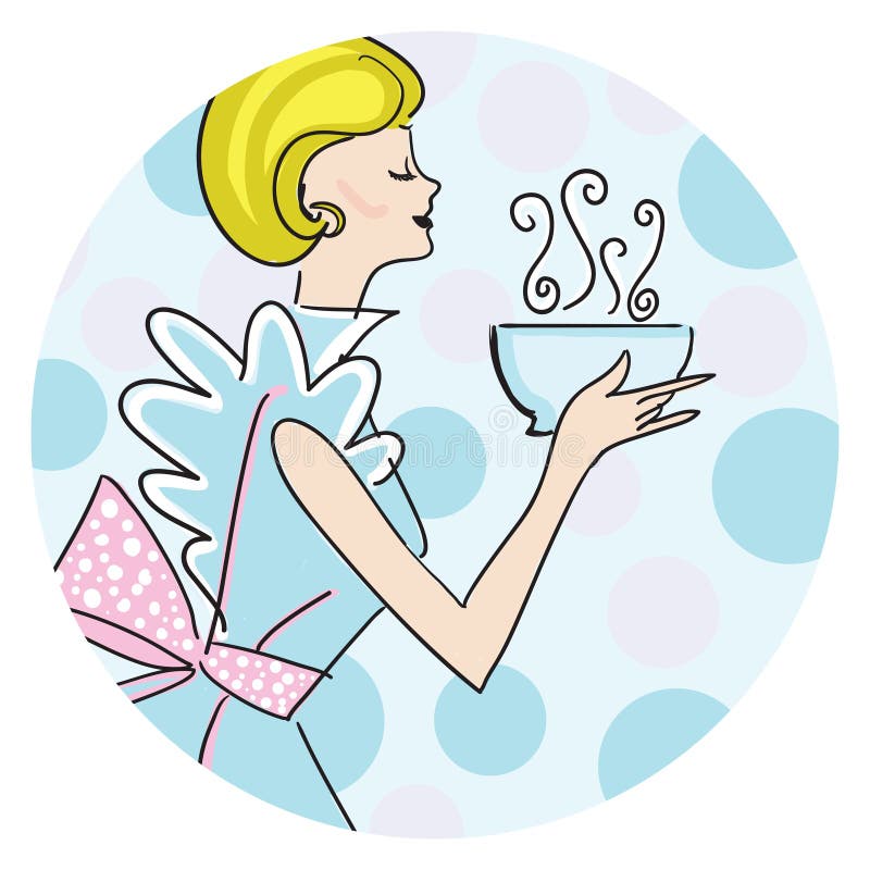 Retro vrouw vector illustratie Retro vrouw vector illustratie