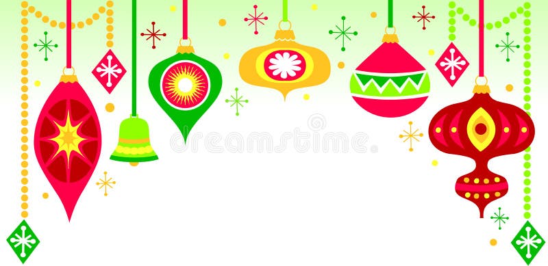 Retro- Weihnachtsverzierung-Hintergrund stock abbildung Retro- Weihnachtsverzierung-Hintergrund stock abbildung