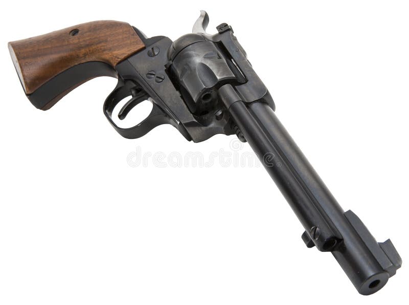 Retro gun western revolver pistol handgun isolated white