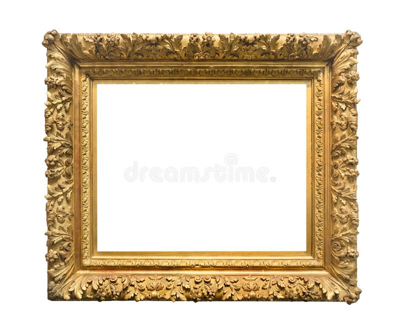 Retro wide ornamental baroque painting frame stock image Retro wide ornamental baroque painting frame stock image