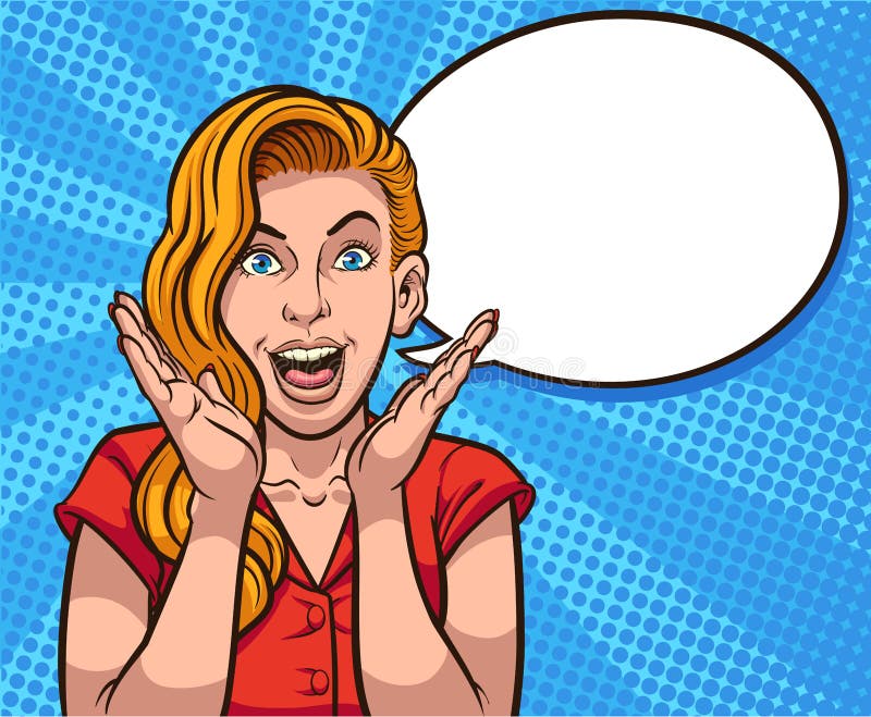 woman excited clipart