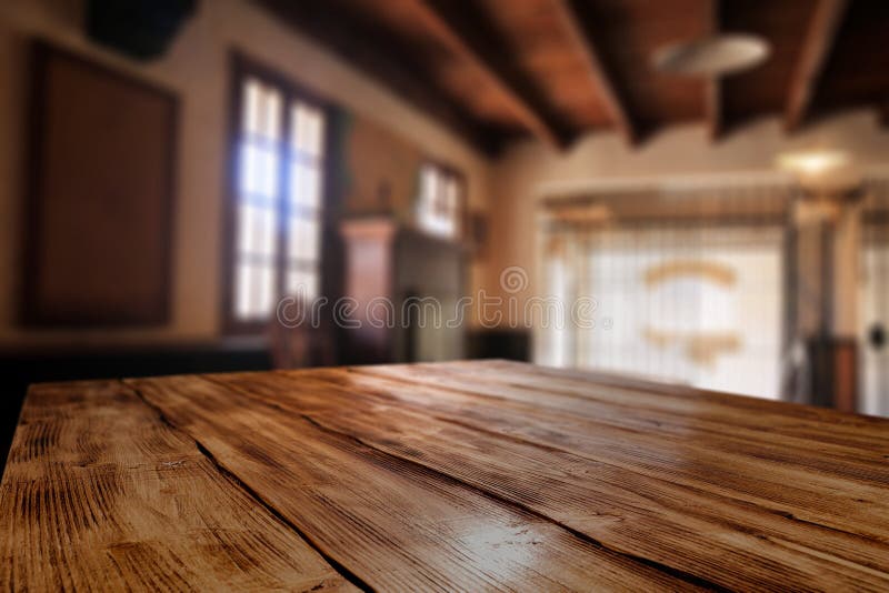 Retro Wooden Table Background and Space for Your Decoration. Old Home  Interior Background. Stock Photo - Image of abstract, design: 178343208