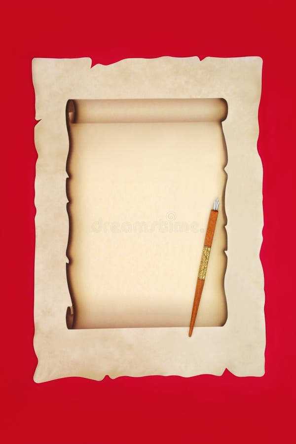 Parchment roll stock image. Image of object, document - 19838533