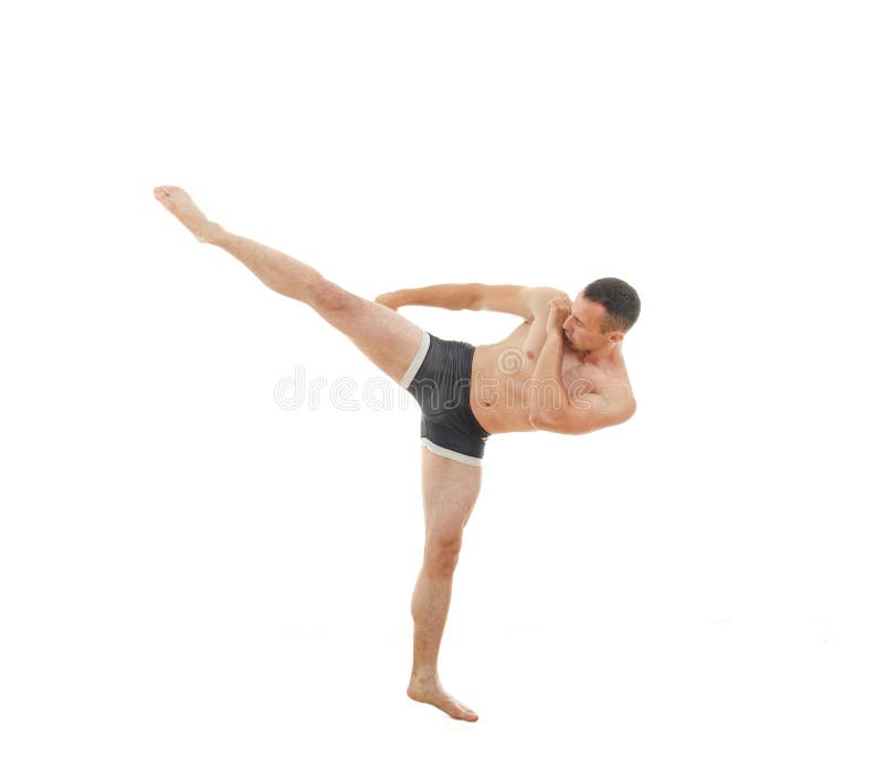 Retroceda pelo lutador profissional do pugilista que está na posição da luta imagem de stock Retroceda pelo lutador profissional do pugilista que está na posição da luta imagem de stock