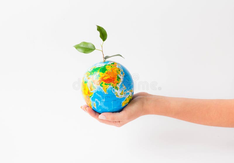 Retter Planet Globe in den Händen von wonam Konzept 'Save Earth' stockbilder Retter Planet Globe in den Händen von wonam Konzept 'Save Earth' stockbilder