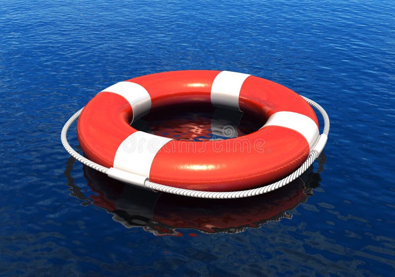 Rettungsgürtel im Wasser vektor abbildung Rettungsgürtel im Wasser vektor abbildung