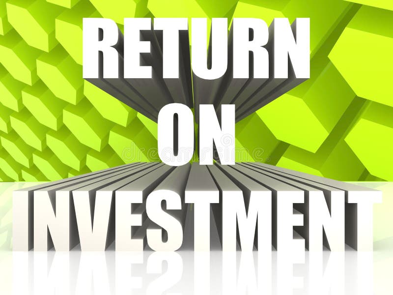 Return on Investment stock illustration. Illustration of horizontal
