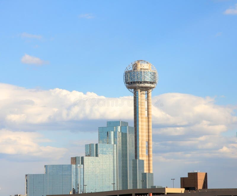 Reunion Tower in Downtown of Dallas Stock Image Image of architecture
