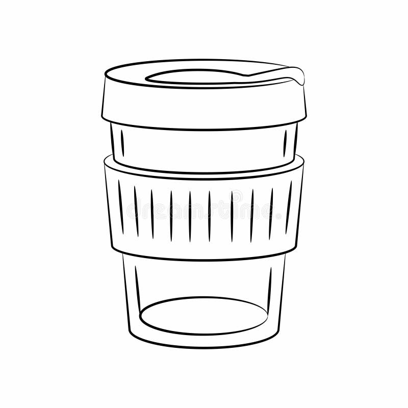 Illustrated Coffee Cup Tumblr Line Illustration Coffee Cup Outline Element  26375203 Vector Art at Vecteezy