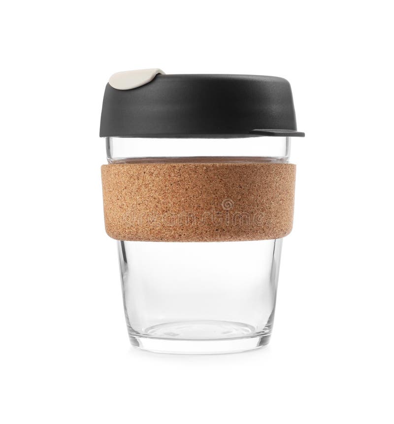 Reusable Glass Coffee Cup. Travel Mug with Insulated Silicone Holder